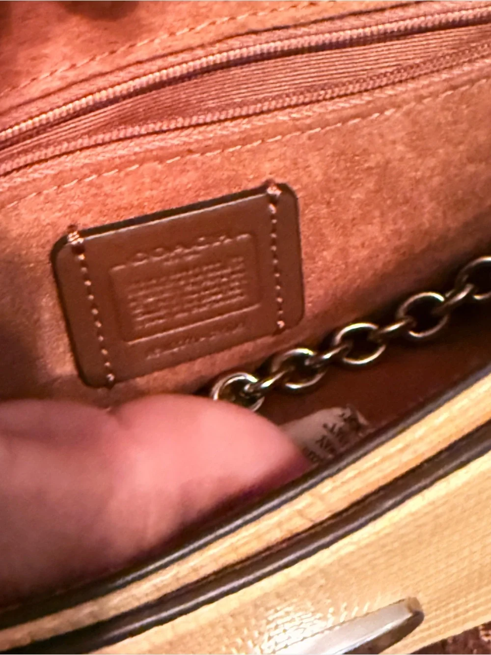 Coach crossbody yellow